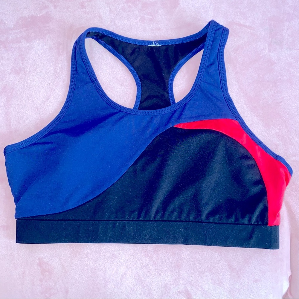 New Fabletics Womens Seabrook Sports Bra High Support Blue Pink No Size S/M
